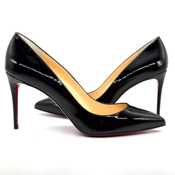 Christian Louboutin PIGALLE FOLLIES 85 Patent Leather Heels Pumps Shoes - Picture 8 of 13